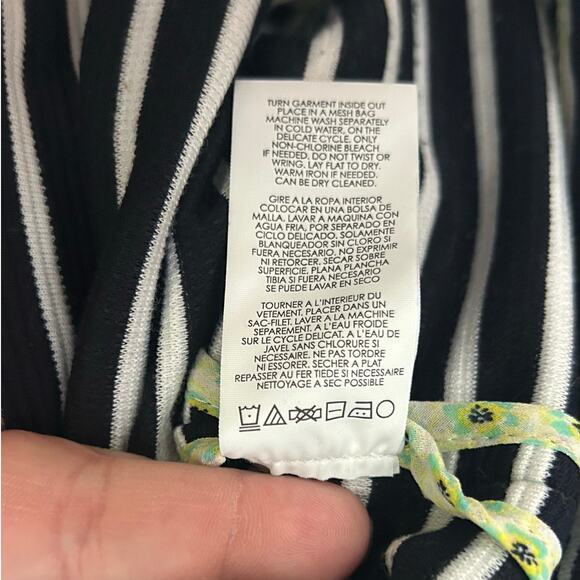 CAbi Maritime Trench Coat Jacket Women's Medium Navy Stripe Nautical Stretchy - Picture 7 of 7